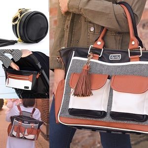 Itzy Ritzy 3 pc set- Convertible diaper bag, stroller caddy and paci holder NWT